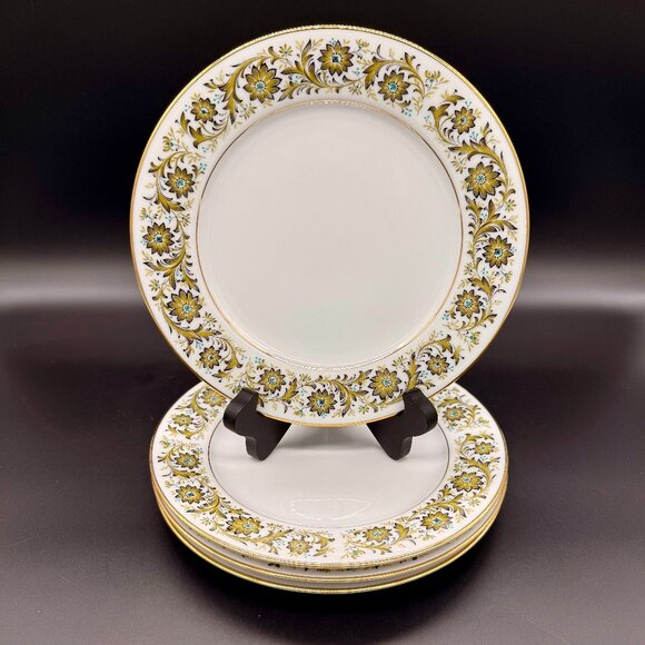 Noritake Contemporary Tarantella 2035 Pattern Set of 4 Salad 8.5" Plates Japan - Picture 1 of 9